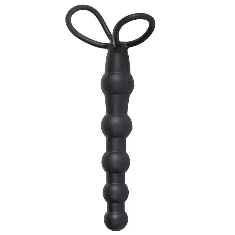 Насадка-анальная цепочка Mojo Bumpy с эластичными кольцами – черная