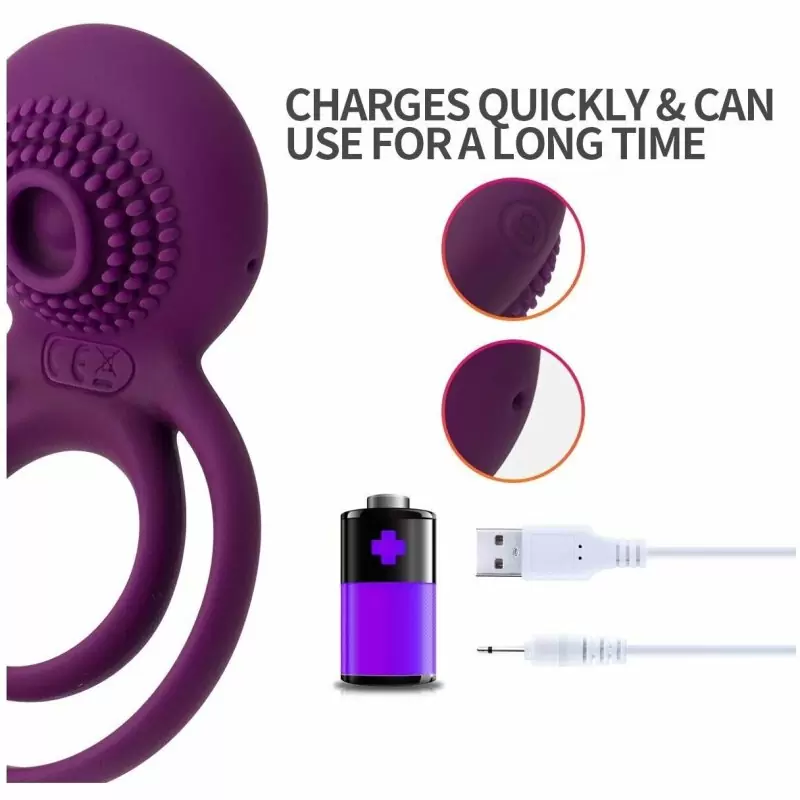 Двойное эрекционное виброкольцо Tammy Violet