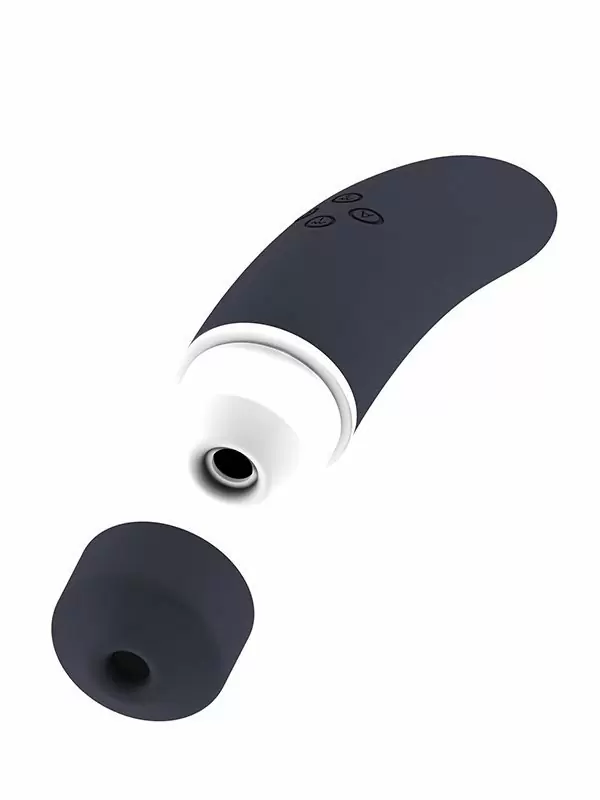 Двустронний стимулятор с вибрацией и всасыванием Hiky – черный