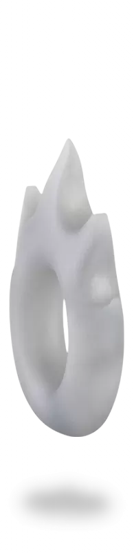 Эрекционное кольцо Fun Factory Flame со стимулятором клитора, диаметр 1,9 см, серебристый