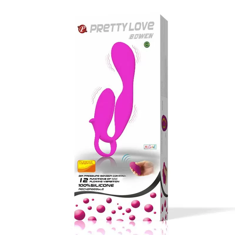 Оригинальный вибромассажер для двойной стимуляции Bowen с дистанционным пультом – розовый