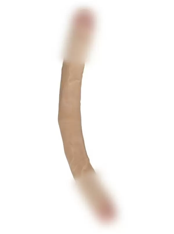 Реалистичный двусторонний фаллоимитатор REAL, 39 см, диаметр 4 см, ПВХ, телесный