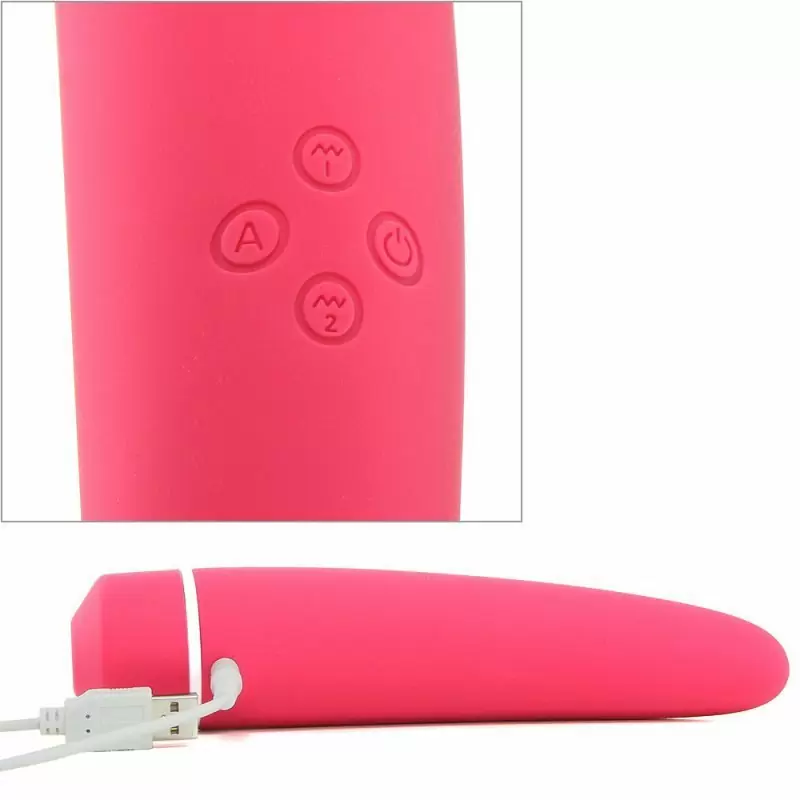 Двустронний стимулятор с вибрацией и всасыванием Hiky – розовый