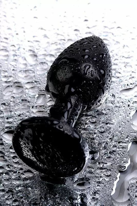 Маленькая металлическая анальная пробка TOYFA Metal с кристаллом - в ассортименте