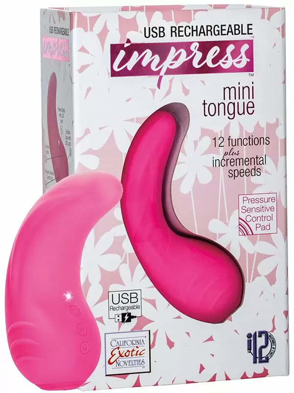 Вибромассажер Impress Mini Tongue перезаряжаемый – розовый