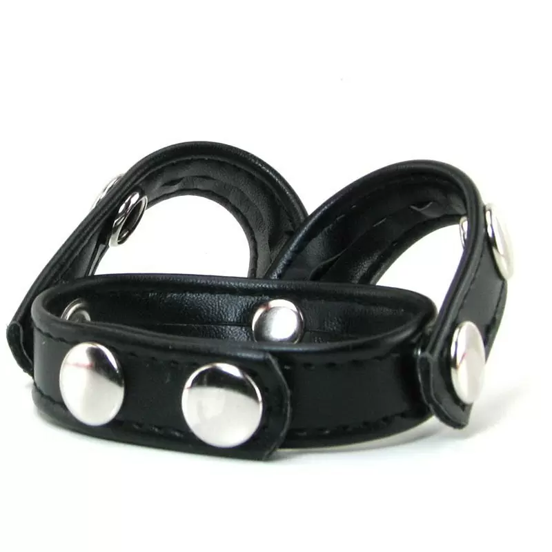 Кольцо на пенис V-style Cock Ring с разделителем мошонки – черный