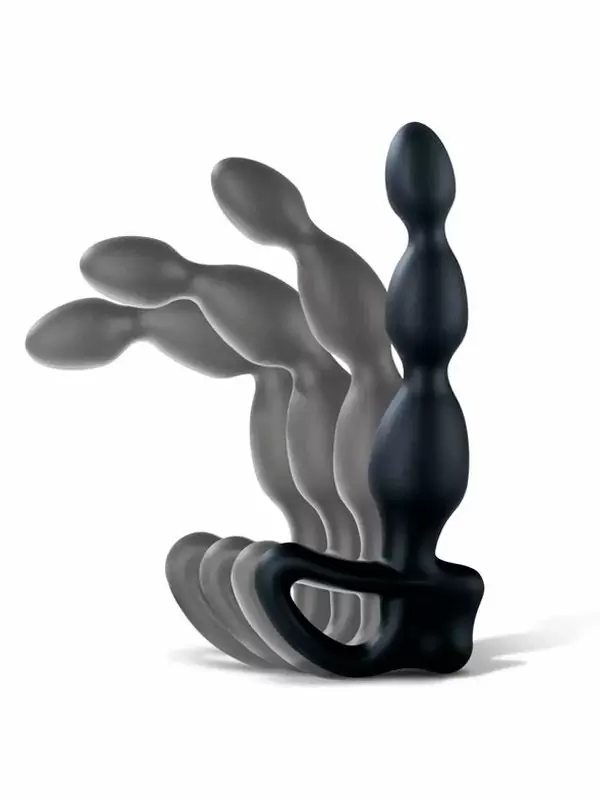 Гибкий стимулятор простаты Mystim Big Bend-it!, 18 см, силикон, черный