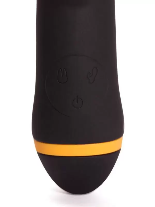 Вибратор с клиторальным стимулятором Pornhub Turbo Rabbit - черный