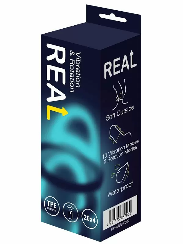 Реалистичный фаллоимитатор REAL, с функцией ротации, с пультом Д/У, 26 см, ТПЕ