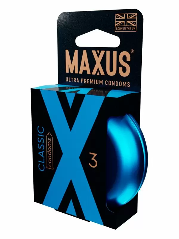 Гладкие презервативы MAXUS Classic, классические, 18 см, 3 шт