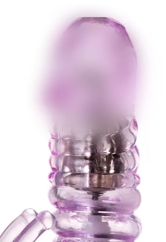 Вибратор с ротацией, поступательными движениями и клиторальным стимулятором TOYFA A-Toys – фиолетовый