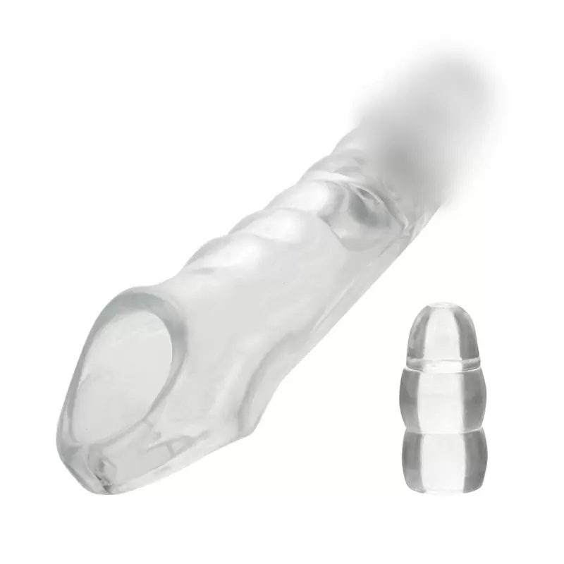 Увеличивающая насадка Clear Extension Kit, 9,5 см, ТПЕ, со вставками, прозрачный