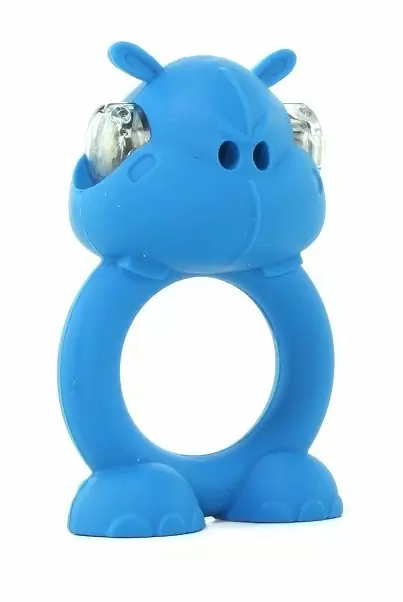 Эрекционное кольцо с вибрацией Happy Hippo Vibrating Cock Ring