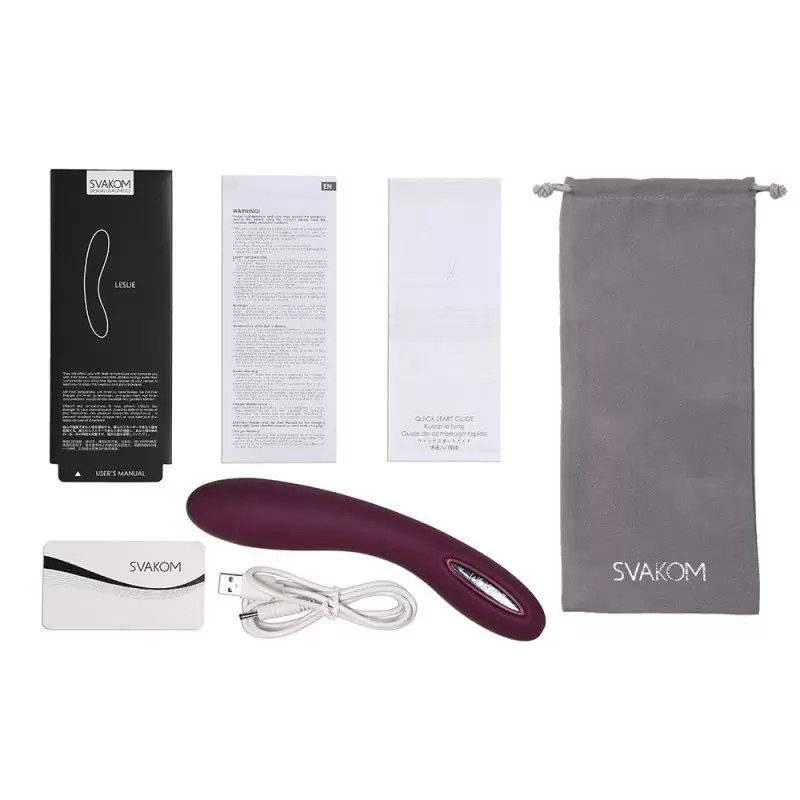 Вибромассажер Leslie с функцией подогрева, интеллектуальный режим – фиолетовый	