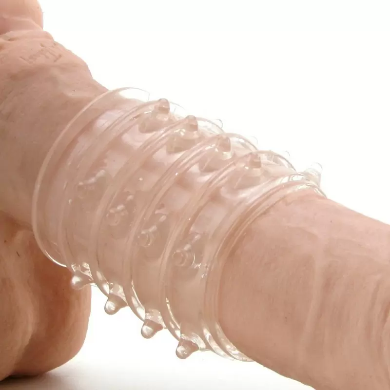 Эрекционное вибро-кольцо с петлей для мошонки Guardian - Clear