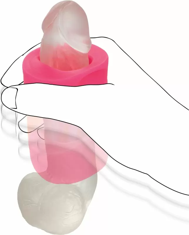 Эрекционное кольцо-бампер SLOP TOP FILTHY LUV, диаметр 3 см, силикон, светящийся, розовый