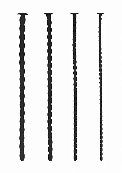 Набор из четырех стимуляторов уретры (струн) Silicone Spiral Screw Plug Set - Advanced
