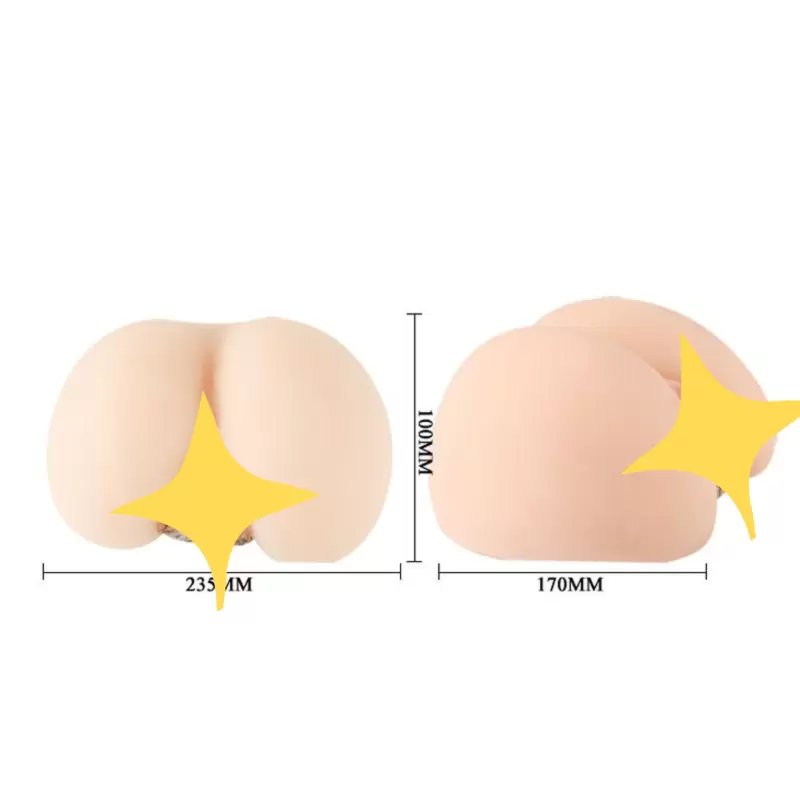 Ягодицы с анусом и вагиной French Lover с вибрацией и голосовым режимом – телесный