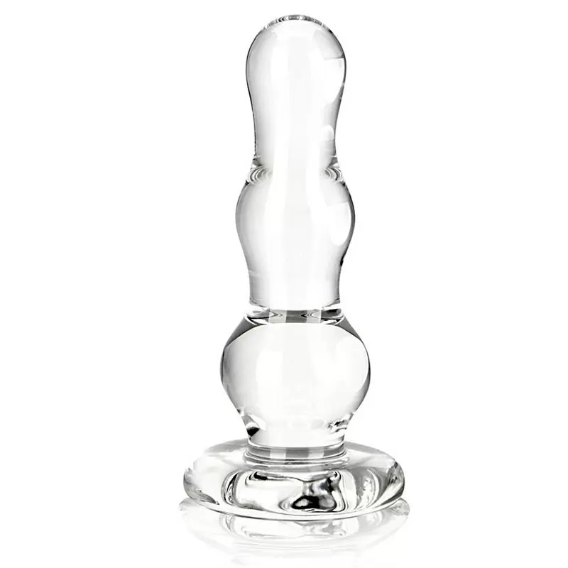 Стеклянная елочка Glass Butt Plug – прозрачный