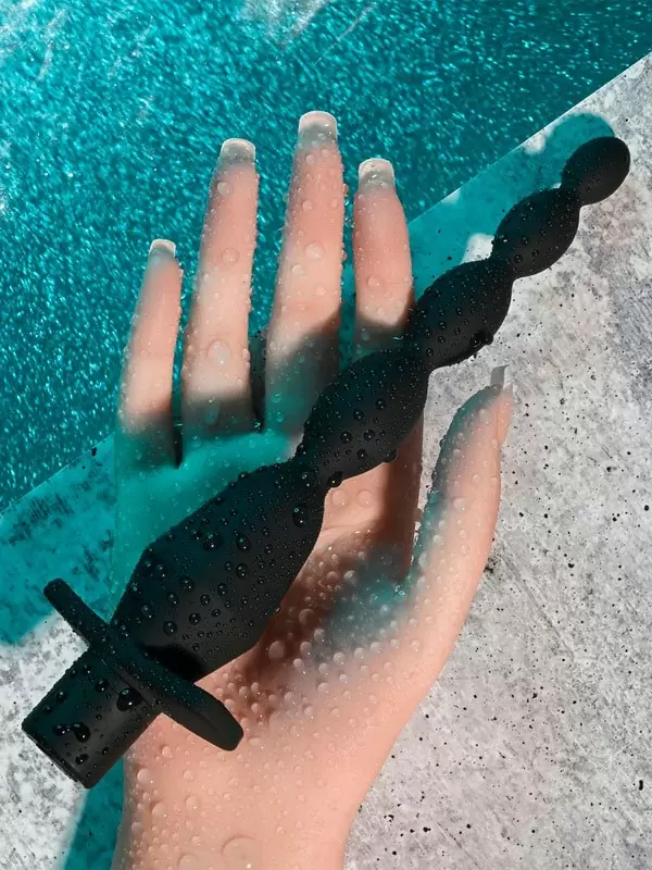 Анальная елочка Evolved, с вибрацией, 10 режимов, черная 