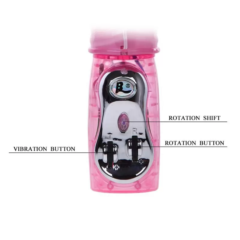 Хай-тек стимулятор двойного воздействия с вращающимися металлическими бусинами Deluxe Dream Lover – розовый