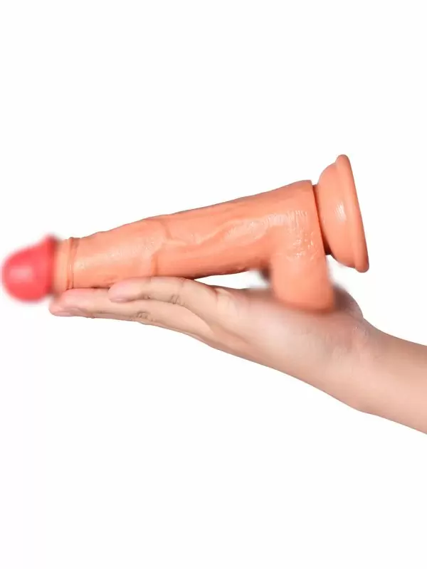 Реалистичный фаллоимитатор REAL, с пультом Д/У, 20 режимов, 21 см, ТПЕ