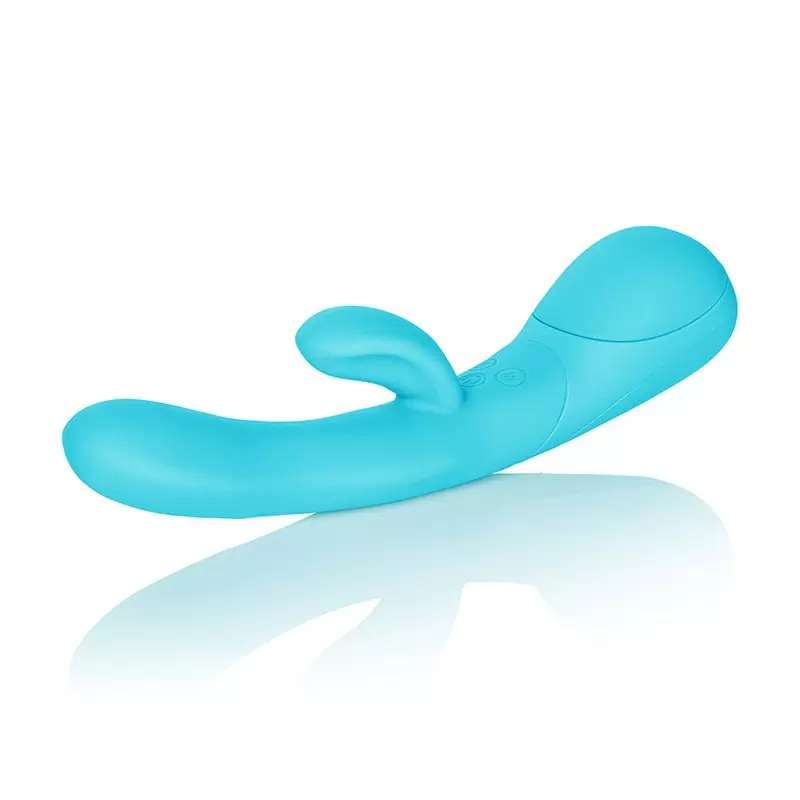 Вибромассажер Impress Tongue со стимуляцией клитора – голубой