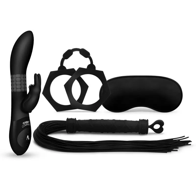 Игровой набор для пары из 7 предметов The Beaded Rabbit S&M Bondage Set - черный