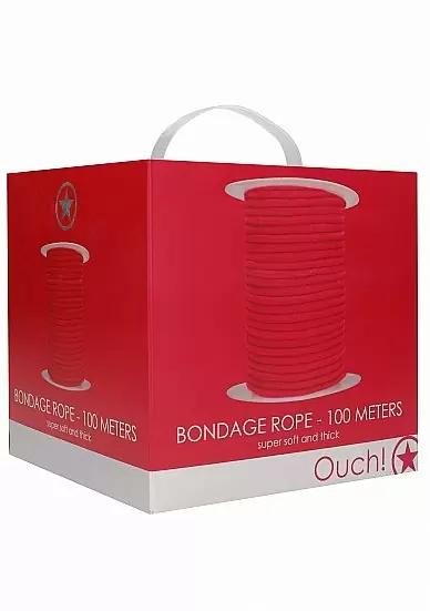 Веревка для связывания Ouch - Bondage Rope - 100 Meters - Red