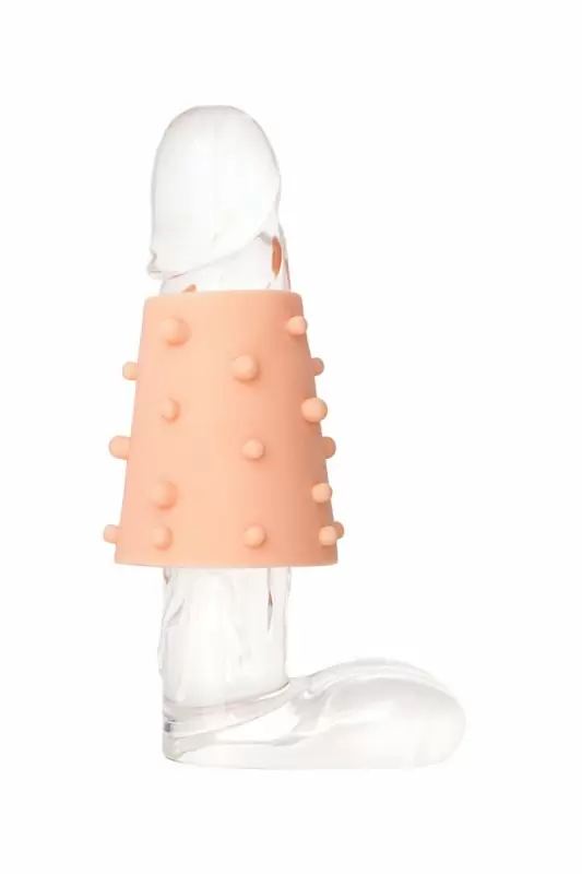 Насадка в форме конуса с дополнительной стимуляцией для женщины ToyFa XLover Soft booster – телесный 