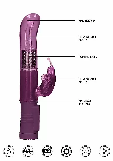 Вибратор кролик Rotating Butterfly - фиолетовый
