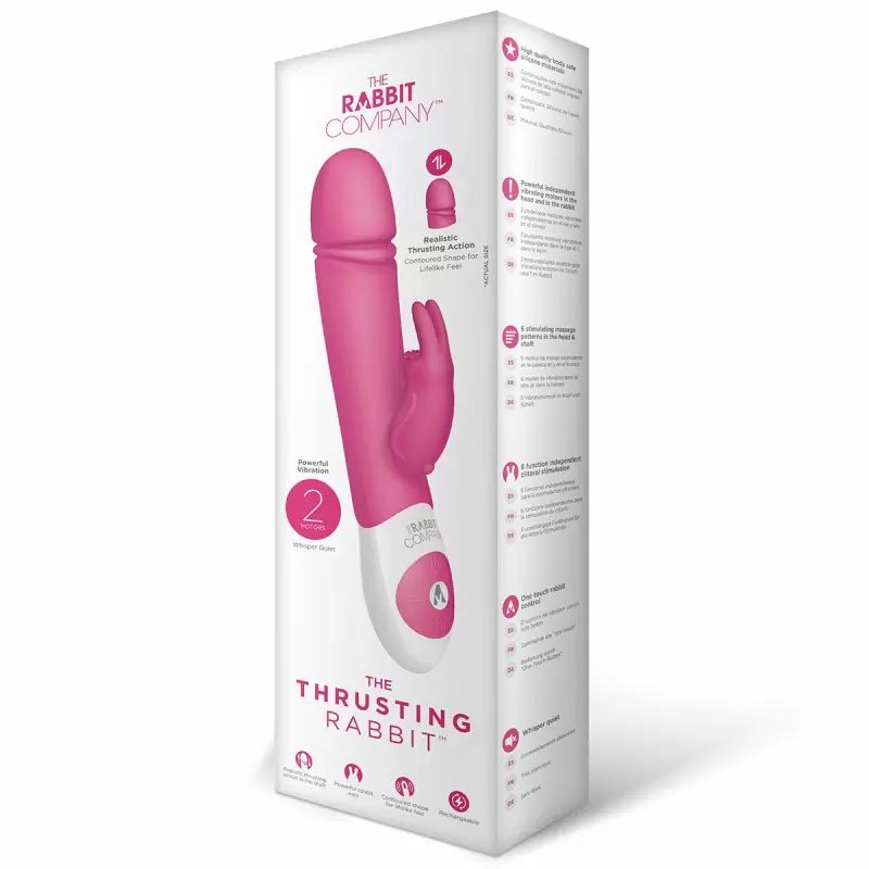 Вибратор-кролик с функцией «толчка» The Rabbit Company Thrusting Rabbit – розовый
