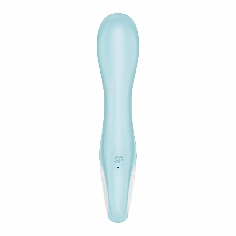Надувающийся вибратор Satisfyer Air Pump Vibrator 5, управление через приложение, 12 режимов, голубой