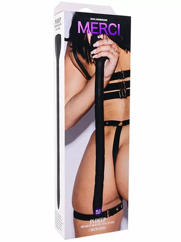 Удлиненная анальная пробка Doc Johnson Merci In Deep, силикон, 49,5 см