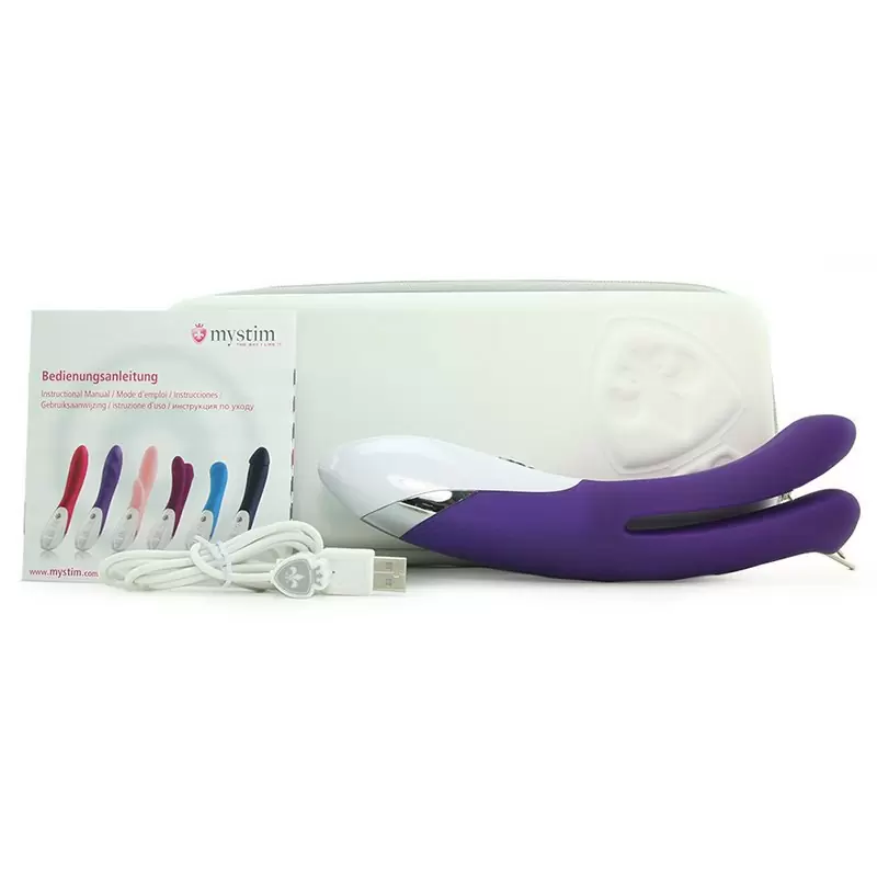 Вибромассажер Bon Aparte для двойного проникновения – фиолетовый