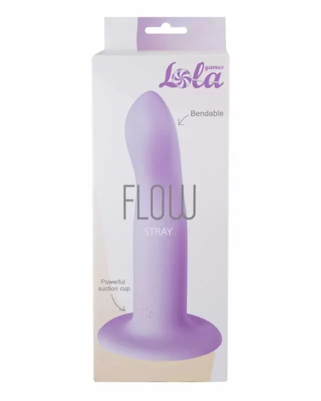 Нереалистичный фаллоимитатор на присоске Flow Stray, фиолетовый