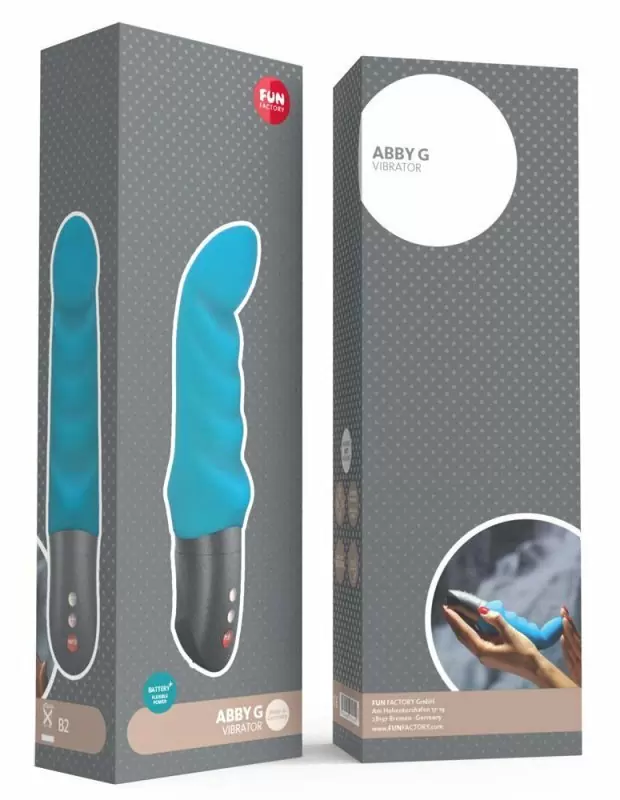 Вибратор Fun Factory Abby, стимуляция точки G, 6 режимов, 4 скорости, медицинский силикон, бирюзовый