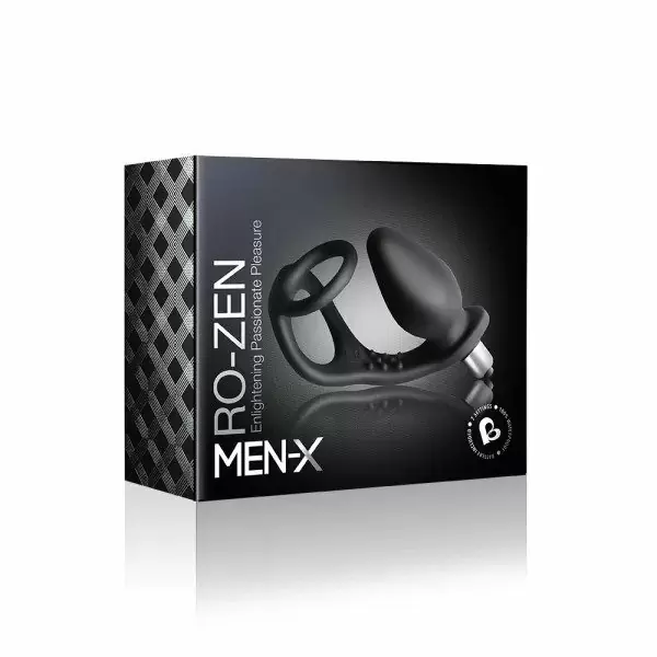 Эрекционное кольцо с анальной пробкой  Rocks Off RO-Zen  Черный