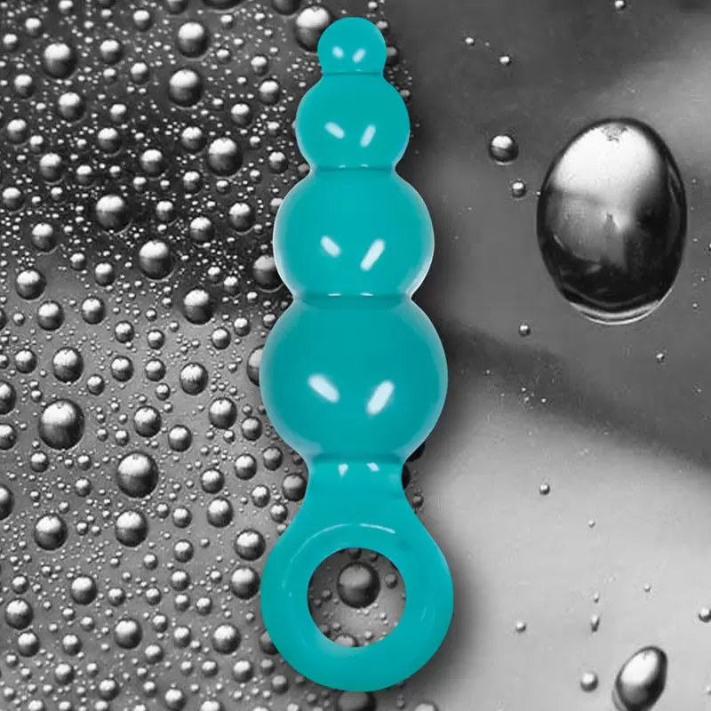 Анальная пробка с кольцом Jolie Ripples Mini – голубая