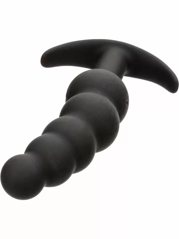 Анальная виброёлочка California Exotic Novelties Boundless Vibrating X5 Beaded Plug, для ношения, 10 режимов, 5 шариков, силикон