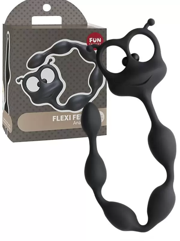 Анальная цепочка Fun Factory Flexi Felix, 32 см, 5 бусин, черный