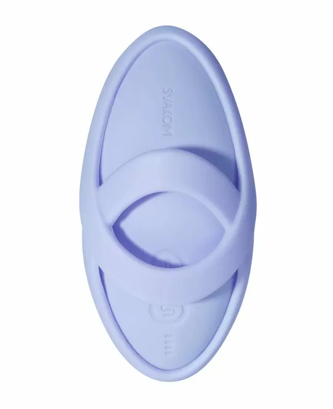 Мини-вибратор на пальцы Svakom Echo 2 с функцией нагрева, 5 режимов, 5 скоростей, дистанционное управление, функция блокировки, голубой