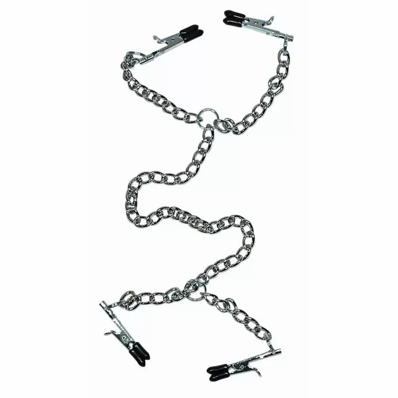 Зажимы для сосков и половых губ Sextreme - cеребристый