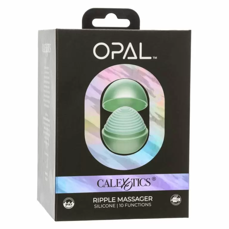 Универсальный вибратор OPAL RIPPLE MASSAGER, 10,25 см, 10 режимов, зеленый