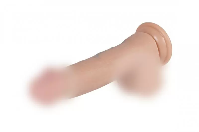 Реалистичный фаллоимитатор REAL, 23 см, с мошонкой, с трусиками для страпона, ПВХ, телесный