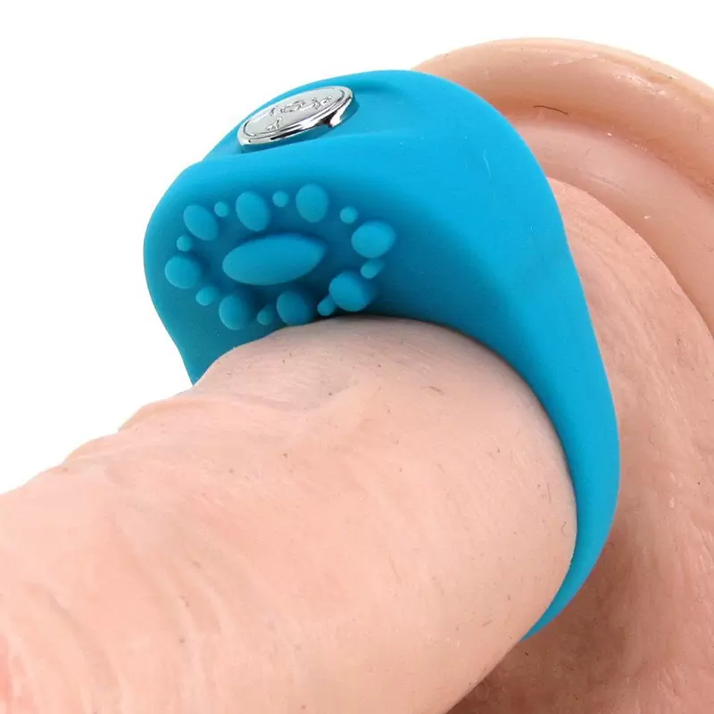 Перезаряжаемое вибро-кольцо Ela – голубое