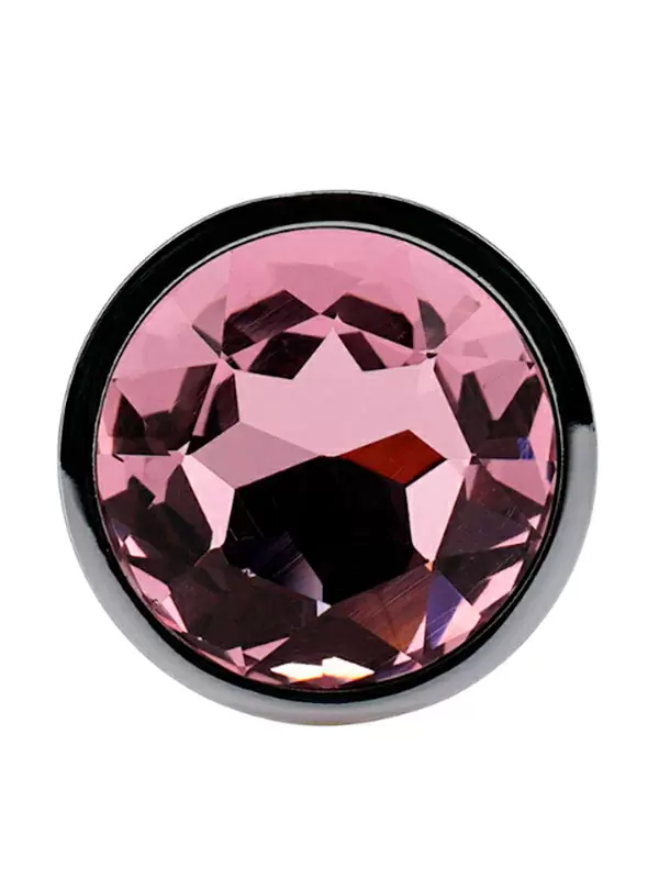 Миниатюрная анальная пробка Kanikule Small, с розово-перламутровым кристаллом, 6 см, размер S