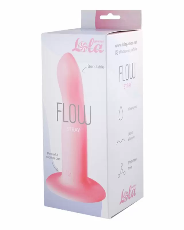 Нереалистичный фаллоимитатор на присоске Flow Stray, розовый