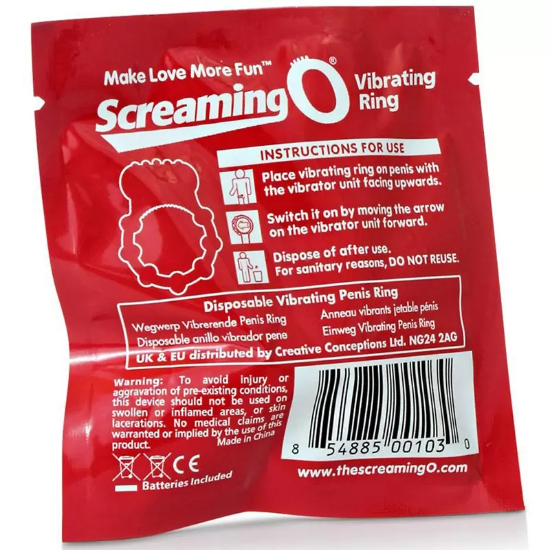 Классическое виброкольцо Screaming O - Vibrating Ring – оранжевый