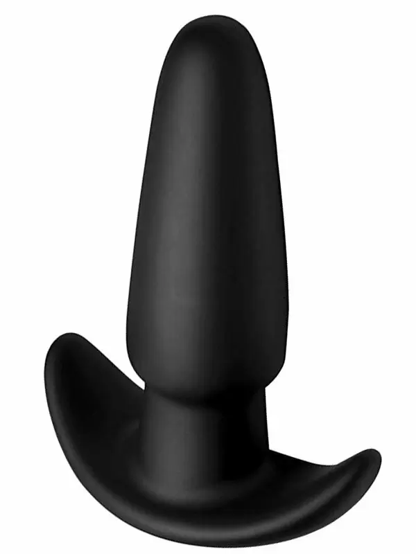 Анальная пробка Kinetic Thumping, гладкая с функцией толчков, 13,3 см, 4 режима, черный